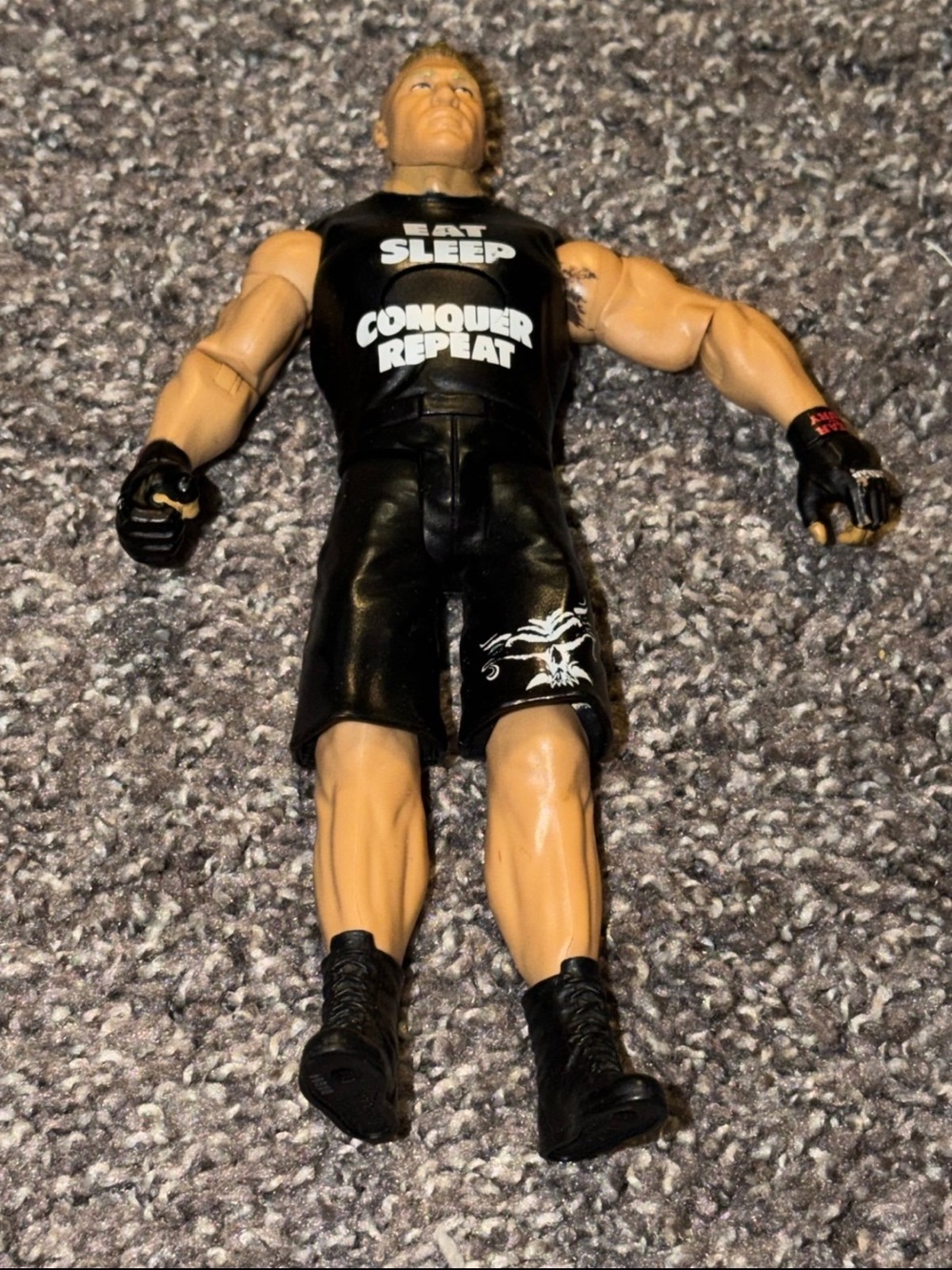 WWE Wrestling Brock Lesnar Talking Action Figure Tested Works Great Used PR O.